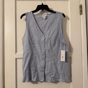 Liz Claiborne Blue Tank Top Medium NWT